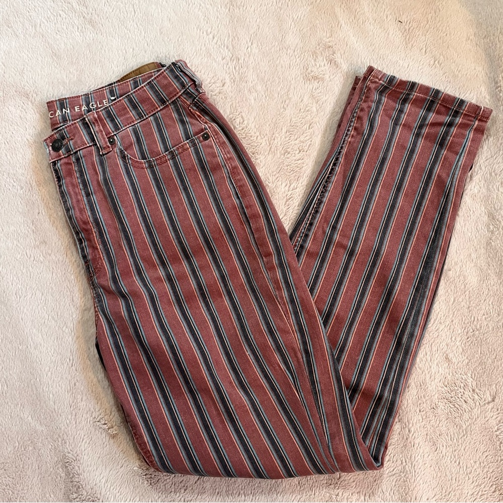 American Eagle Stripped Multicolor Jeans